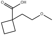 1-(2-methoxyethyl)cyclobutane-1-carboxylic acid 结构式