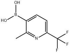 (2-甲基-6-(三氟甲基)吡啶-3-基)硼酸 结构式