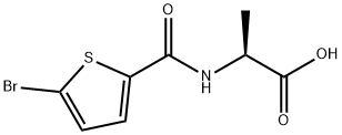 2-[(5-溴噻吩-2-基)甲酰氨基]丙酸 结构式