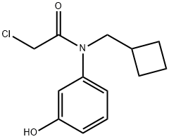 2-chloro-N-(cyclobutylmethyl)-N-(3-hydroxyphenyl)acetamide 结构式