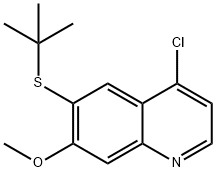 6-(叔丁基硫基)-4-氯-7-甲氧基喹啉 结构式