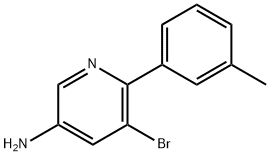 3-Amino-5-bromo-6-(3-tolyl)pyridine 结构式