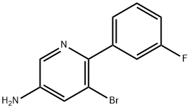 3-Amino-5-bromo-6-(3-fluorophenyl)pyridine 结构式