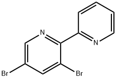 3,5-Dibromo-2-(2-pyridyl)pyridine 结构式