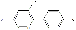 3,5-Dibromo-6-(4-chlorophenyl)pyridine 结构式
