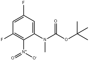tert-butyl 3,5-difluoro-2-nitrophenyl(methyl)carbamate 结构式