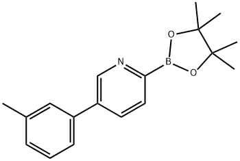 5-(3-Tolyl)pyridine-2-boronic acid pinacol ester 结构式