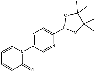 5-(1H-Pyridin-2-one)pyridine-2-boronic acid pinacol ester 结构式