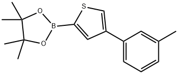 4-(3-Tolyl)thiophene-2-boronic acid pinacol ester 结构式