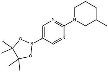 2-(3-Methylpiperidino)pyrimidine-5-boronic acid pinacol ester 结构式