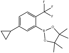 2-(5-cyclopropyl-2-(trifluoromethyl)phenyl)-4,4,5,5-tetramethyl-1,3,2-dioxaborolane 结构式