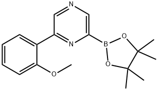 6-(2-Methoxyphenyl)pyrazine-2-boronic acid pinacol ester 结构式