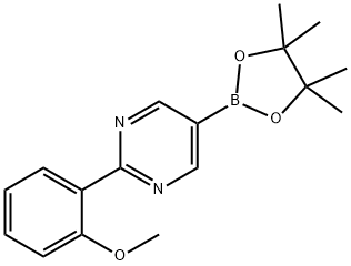 2-(2-methoxyphenyl)-5-(4,4,5,5-tetramethyl-1,3,2-dioxaborolan-2-yl)pyrimidine 结构式