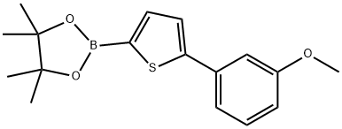 3-羟基-2,3-二甲基丁烷-2-基氢(5-(3-甲基氧基苯基)噻吩-2-基)硼酸酯 结构式