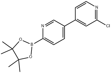 5-(2-Chloro-4-pyridyl)pyridine-2-boronic acid pinacol ester 结构式