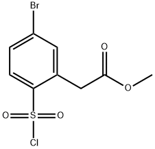 2-(5-溴-2-(氯磺酰基)苯基)乙酸甲酯 结构式
