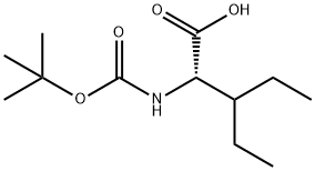 2-((叔丁氧基羰基)氨基)-3-乙基戊酸 结构式