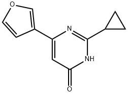 4-Hydroxy-2-cyclopropyl-6-(3-furyl)pyrimidine 结构式