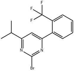 2-Bromo-4-(2-trifluoromethylphenyl)-6-(iso-propyl)pyrimidine 结构式