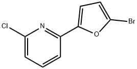 2-Bromo-5-(6-chloro-2-pyridyl)furan 结构式