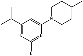 2-Bromo-4-(4-methylpiperidin-1-yl)-6-(iso-propyl)pyrimidine 结构式