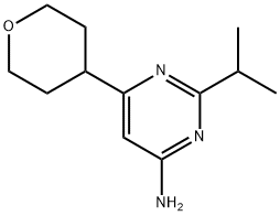 4-Amino-2-(iso-propyl)-6-(4-tetrahydropyranyl)pyrimidine 结构式