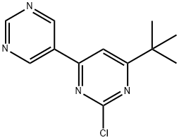2-chloro-4-(pyrimindin-5-yl)-6-(tert-butyl)pyrimidine 结构式