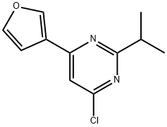 4-chloro-2-(iso-propyl)-6-(3-furyl)pyrimidine 结构式