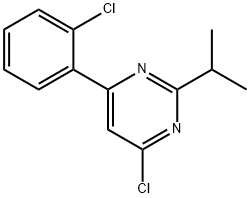 4-chloro-6-(2-chlorophenyl)-2-(iso-propyl)pyrimidine 结构式