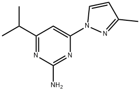 2-Amino-4-(1H-3-methylpyrozol-1-yl)-6-(iso-propyl)pyrimidine 结构式