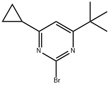 2-bromo-4-(cyclopropyl)-6-(tert-butyl)pyrimidine 结构式