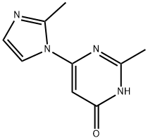 4-hydroxy-2-methyl-6-(1H-2-methylimidazol-1-yl)pyrimidine 结构式