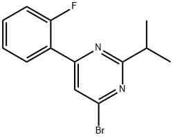 4-Bromo-6-(2-fluorophenyl)-2-(iso-propyl)pyrimidine 结构式