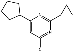 4-chloro-2-cyclopropyl-6-cyclopentylpyrimidine 结构式