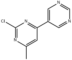 2-Chloro-4-(pyrimidin-5-yl)-6-methylpyrimidine 结构式