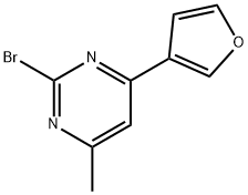 2-bromo-4-(3-furyl)-6-methylpyrimidine 结构式