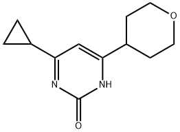 2-hydroxy-4-(4-tetrahydropyranyl)-6-cyclopropylpyrimidine 结构式