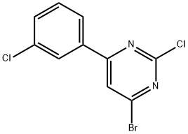 2-Chloro-4-bromo-6-(3-chlorophenyl)pyrimidine 结构式