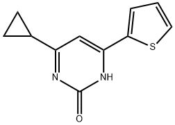 2-hydroxy-4-(2-thienyl)-6-cyclopropylpyrimidine 结构式