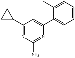 2-Amino-4-(2-tolyl)-6-cyclopropylpyrimidine 结构式