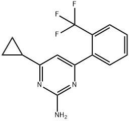 2-Amino-4-(2-trifluoromethylphenyl)-6-cyclopropylpyrimidine 结构式