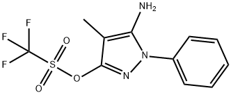 5-AMINO-4-METHYL-1-PHENYL-1H-PYRAZOL-3-YL TRIFLUOROMETHANESULFONATE 结构式
