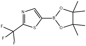 2-(三氟甲基)-噻唑-5-硼酸频哪醇酯 结构式