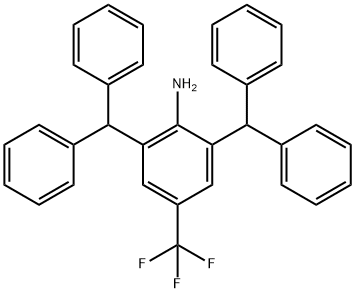 2,6-双(二苯基甲基)-4-(三氟甲基)-苯胺 结构式