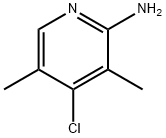 3,5-DIMETHYL-4-CHLOROPYRIDIN-2-AMINE 结构式