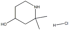 2,2-二甲基-4-羟基哌啶盐酸盐 结构式