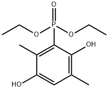 2,5-二羟基-3,6-二甲基苯基膦酸二乙酯 结构式