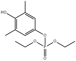 磷酸二乙酯4-羟基-3,5-二甲基苯基酯 结构式