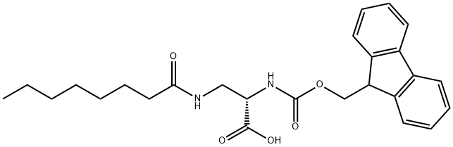 Fmoc-Dap(Octanoyl)-OH 结构式