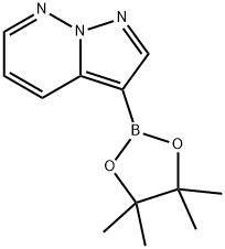 3-(4,4,5,5-四甲基-1,3,2-二氧杂硼烷-2-基)吡唑并[1,5-B]哒嗪 结构式